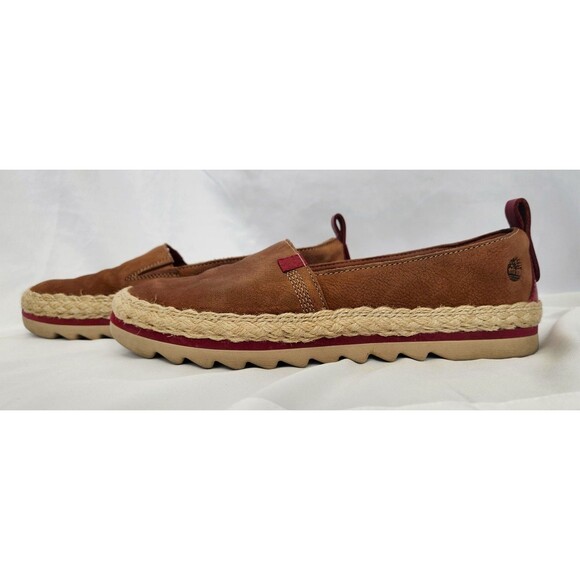 Timberland Womens Barcelona Bay Brown Red Slip Ons - Size 8.5 - Picture 4 of 7